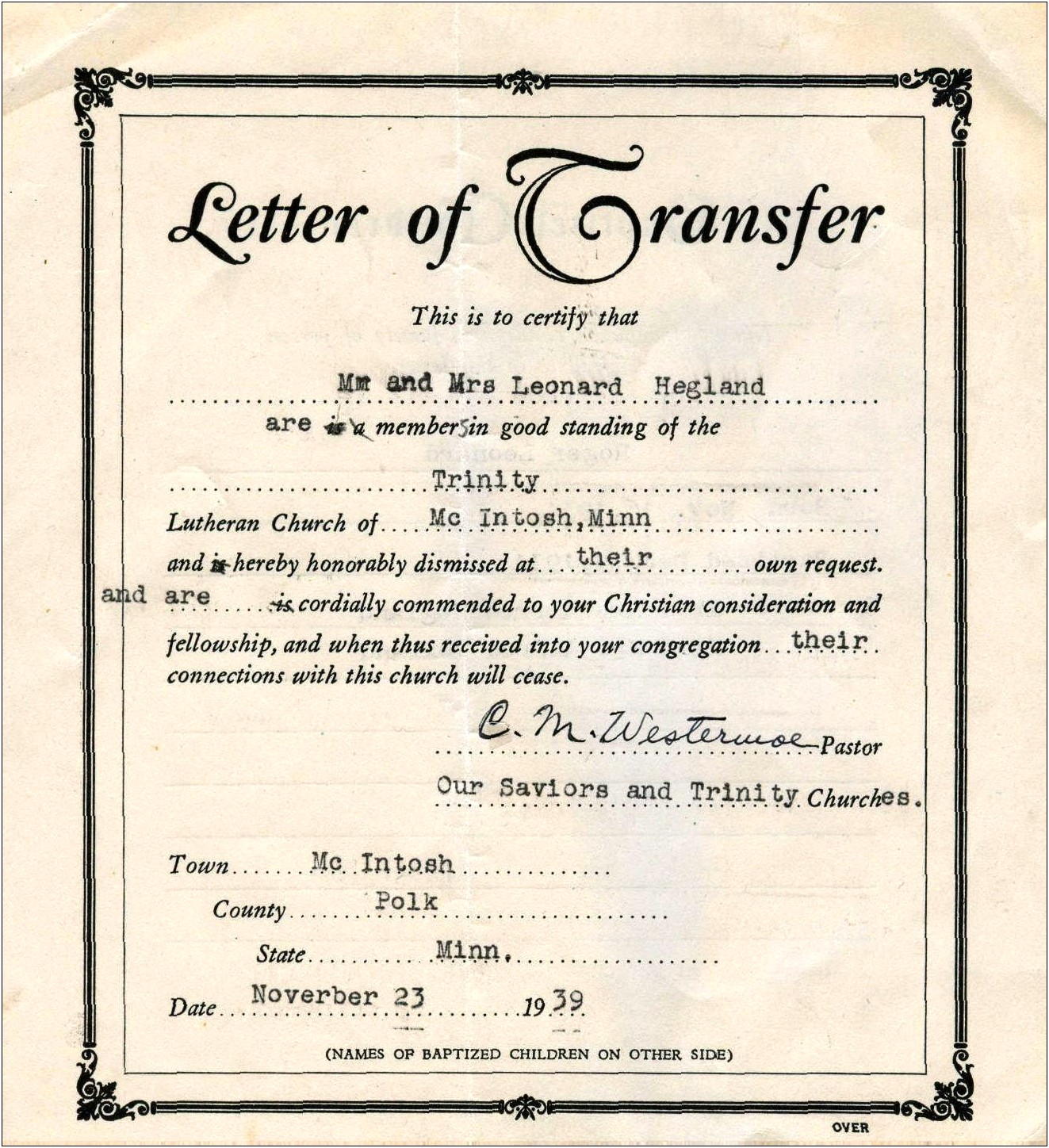 Lcms Church Membership Transfer Letter Template