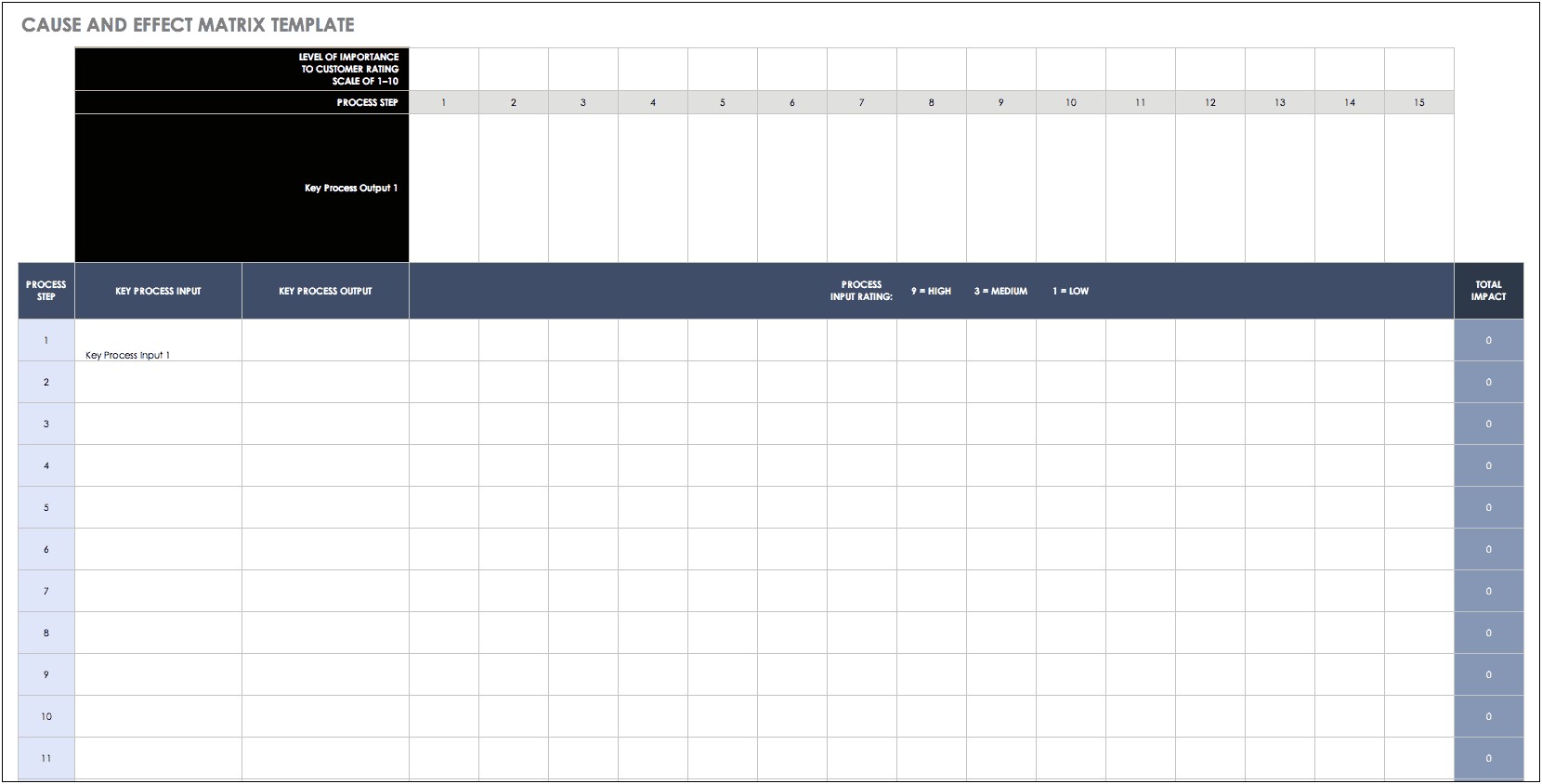 Lean Six Sigma Action Plan Template