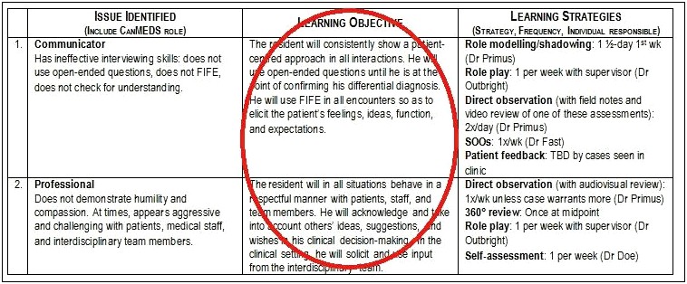 Learning Plan Template For Nursing Students