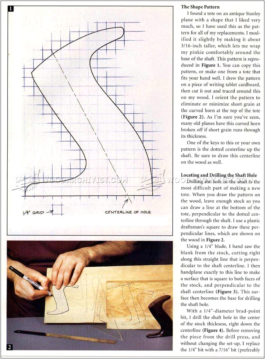 Lee Valley Hand Plane Tote Template