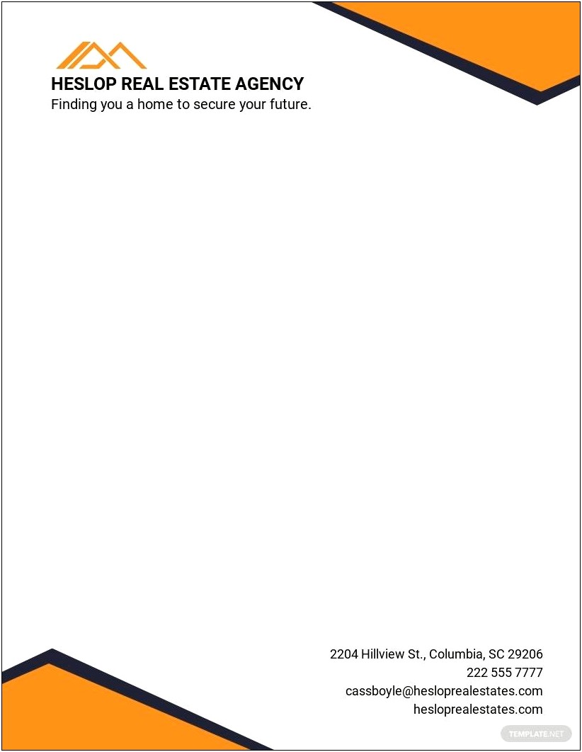 Legacy Real Estate Letter Letterhead Template Sioux Falls