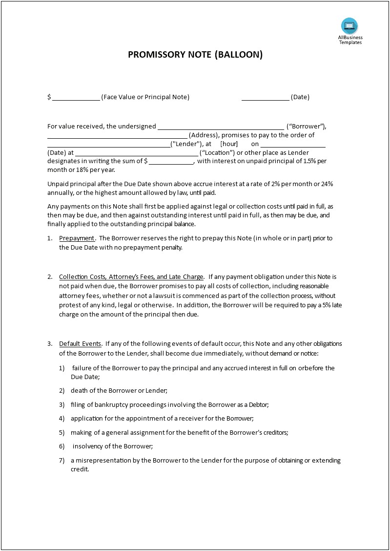 Legal Letter For Promise To Pay Template