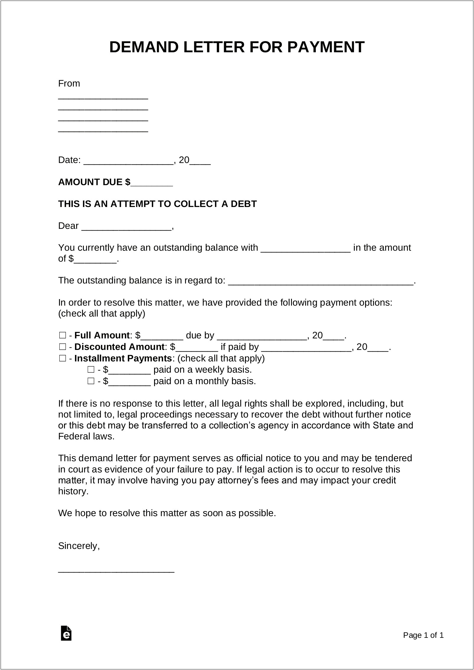 Legal Letter Template For Non Payment