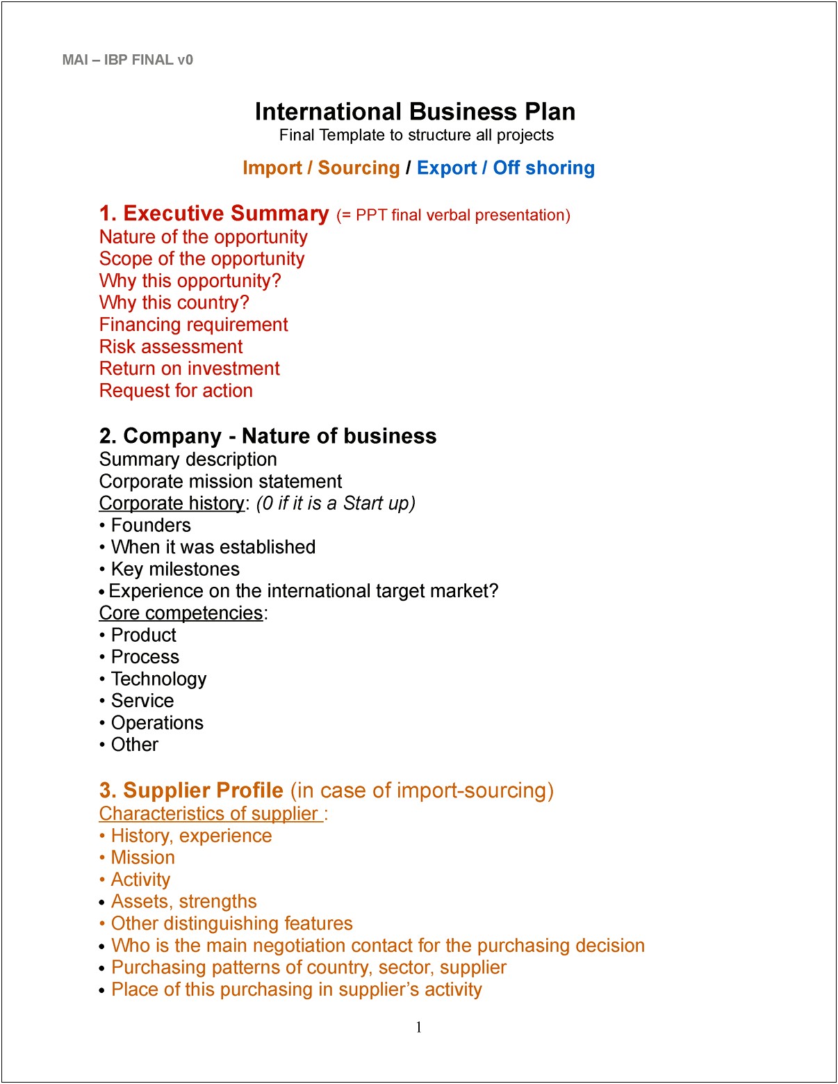 Legal Structure Of A Business Plan Template