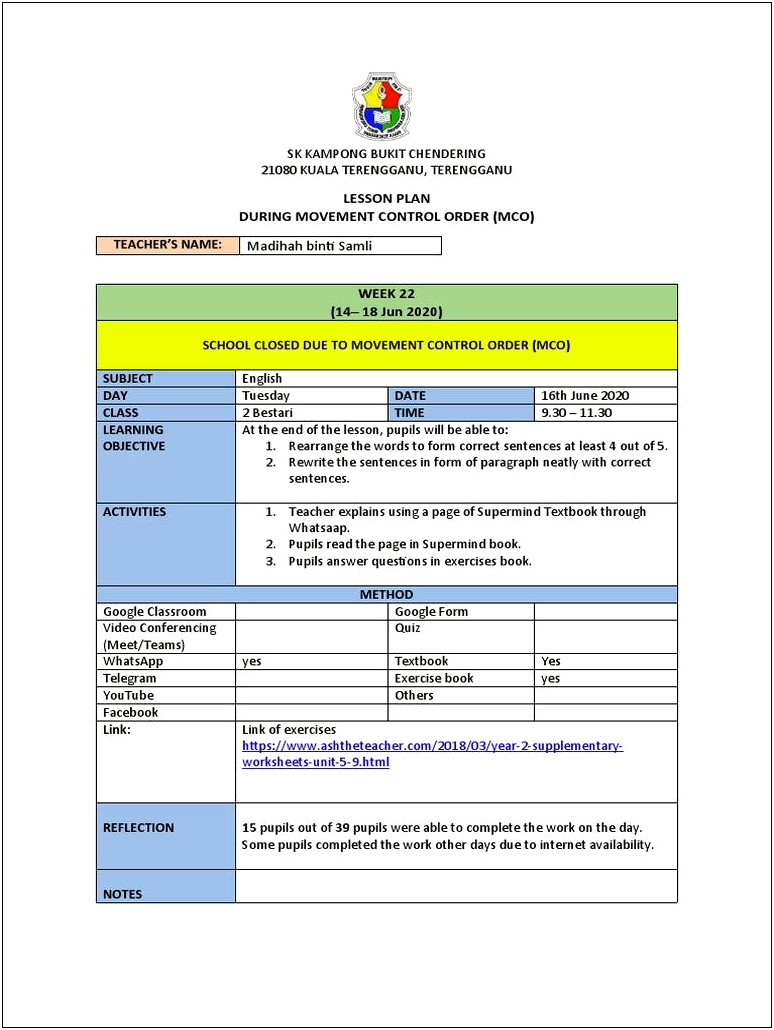 Lesson Plan Book Template In Google