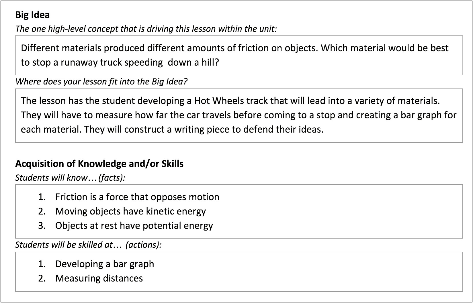 Lesson Plan Outline Top Down Lesson Planning Template