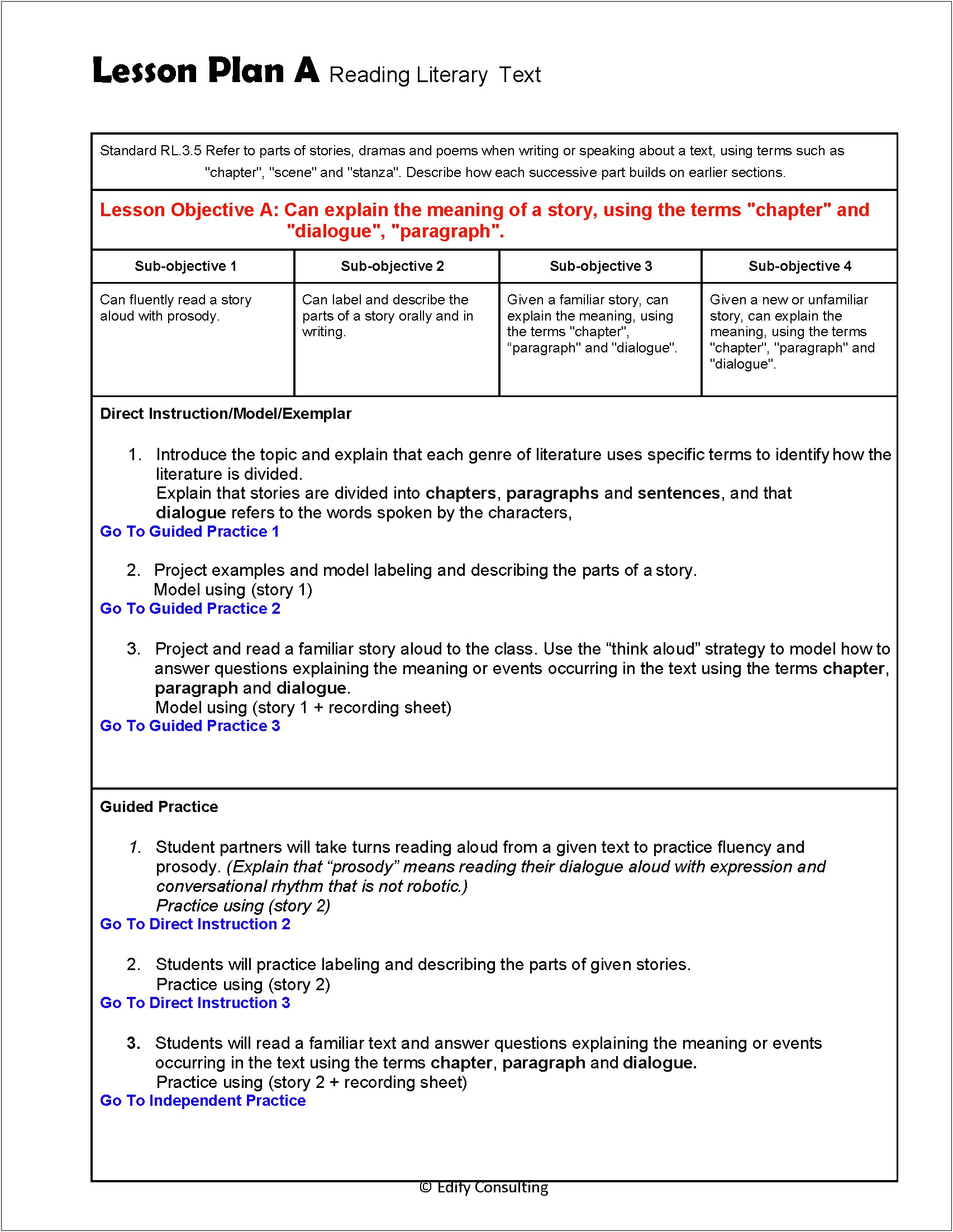 Lesson Plan Template Adult Basic Literacy Education Ohio