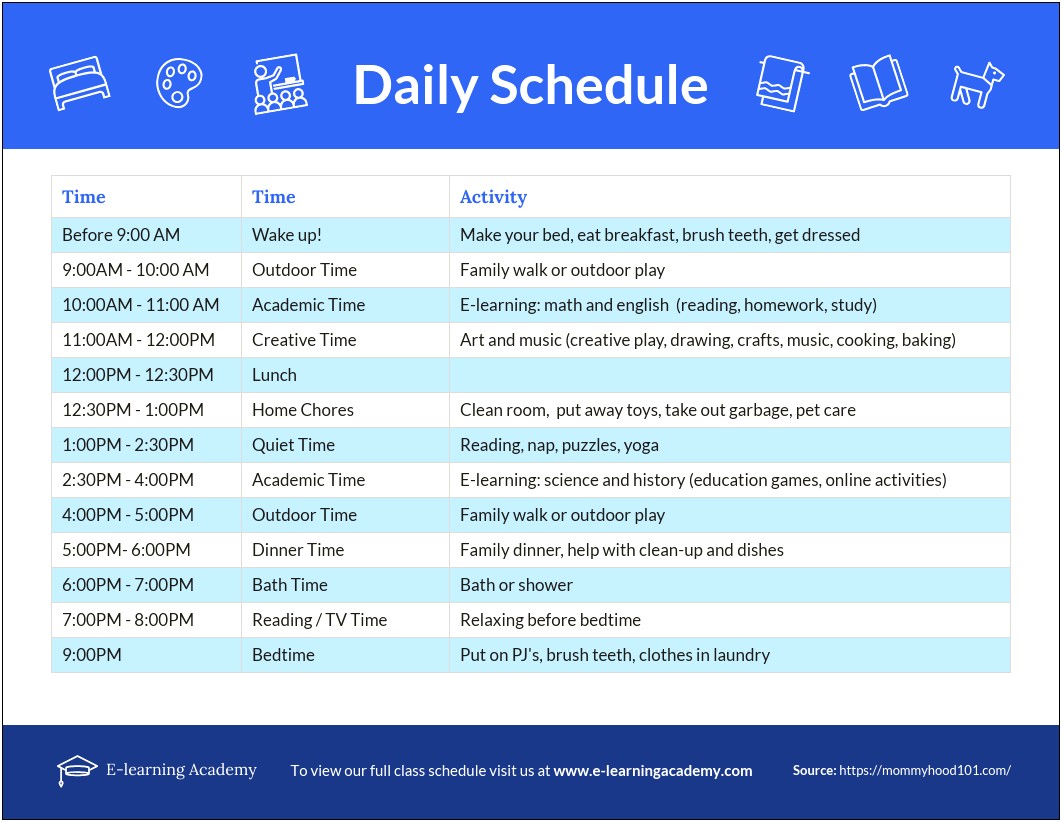 Lesson Plan Template For 2 Days A Week