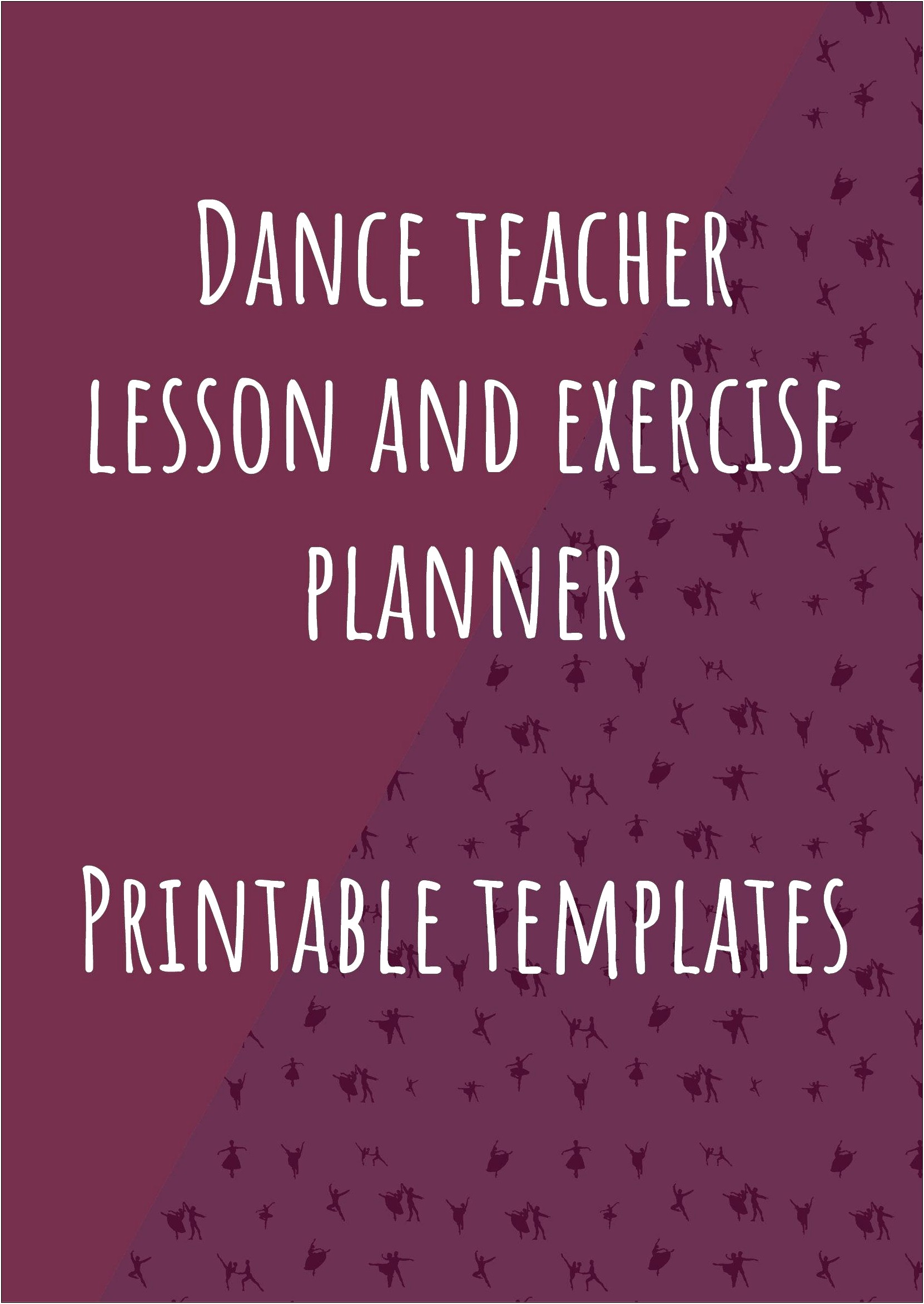 Lesson Plan Template For Dance Teachers