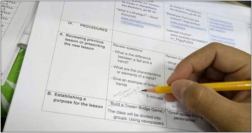 Lesson Plan Template For Fundamental 5