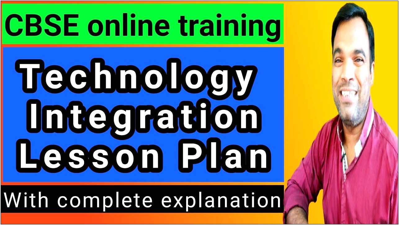 Lesson Plan Template For Technology Integration