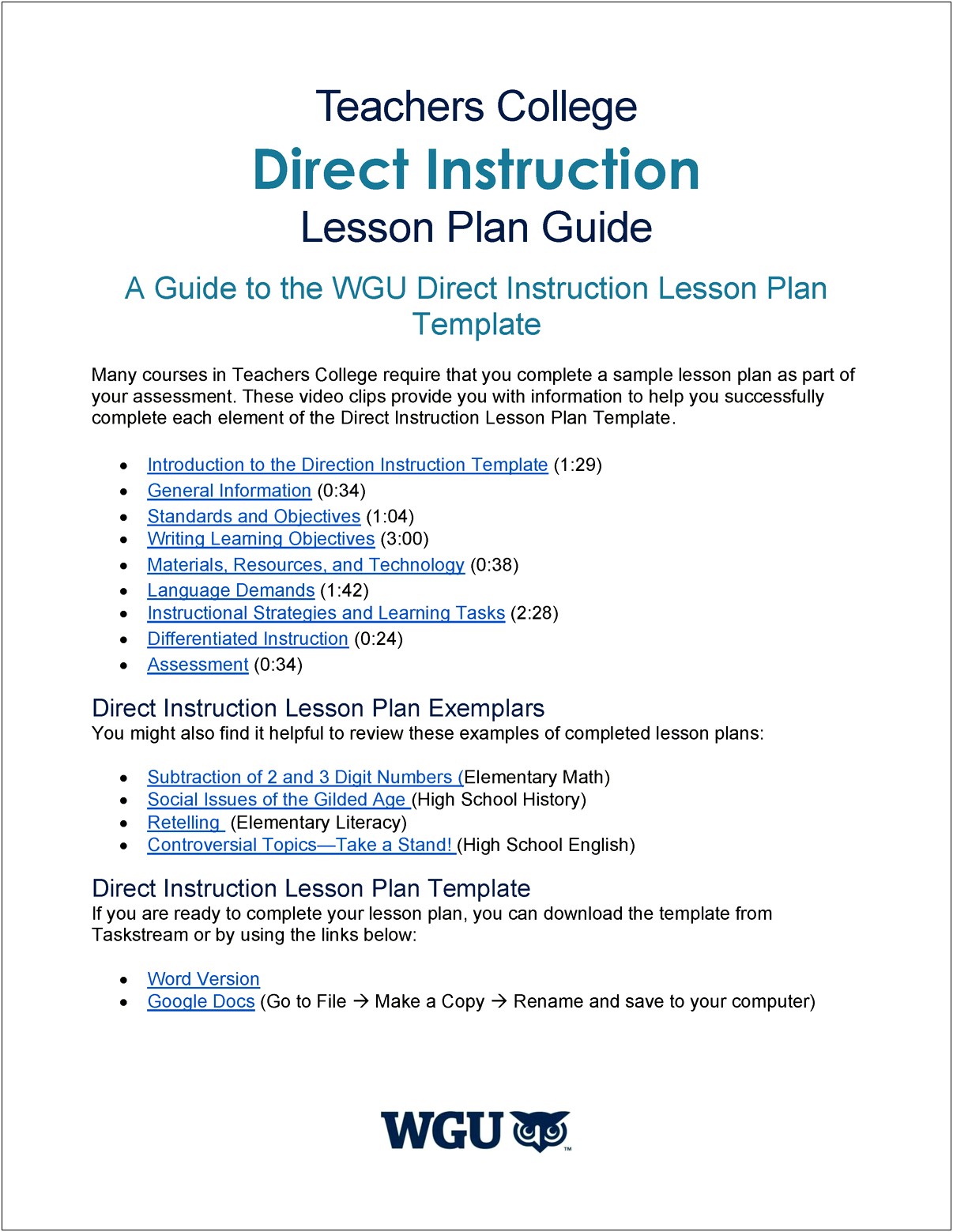 Lesson Plan Template Introduction Instruction Assessment Objective