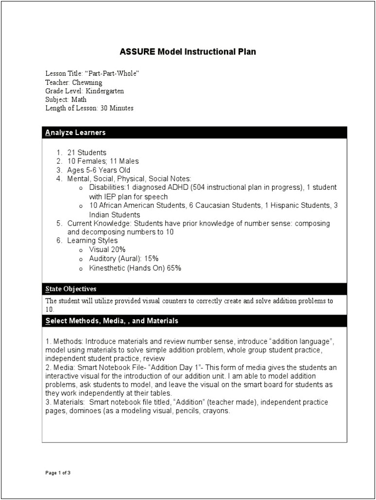 Lesson Plan Template Subjects Side Of Page