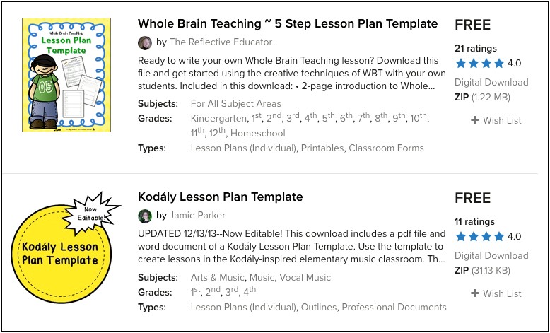 Lesson Plan Template Teachers Pay Teachers