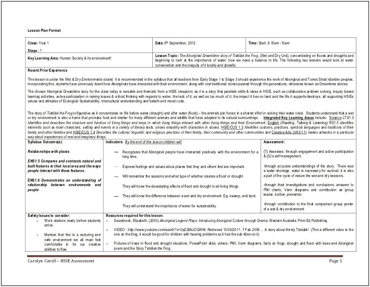 Lesson Plan Templates For Double Class Double Subjuects