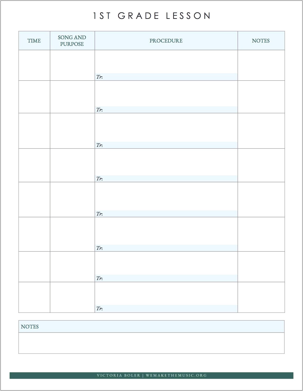 Lesson Plan Templates For Grade 2