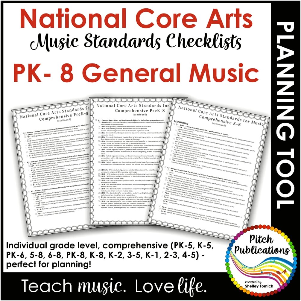 Lesson Plan Templates National Core Music Standards