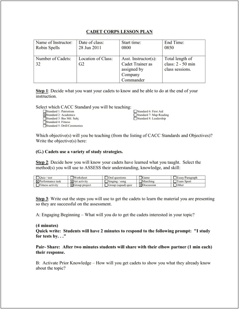 Lesson Plan To Type On Line Template