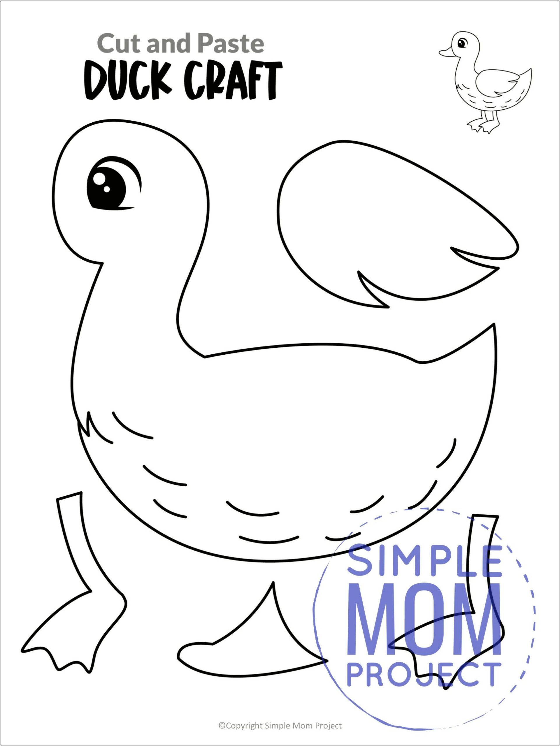 Letter D Is For Duck Crafts Template Printable