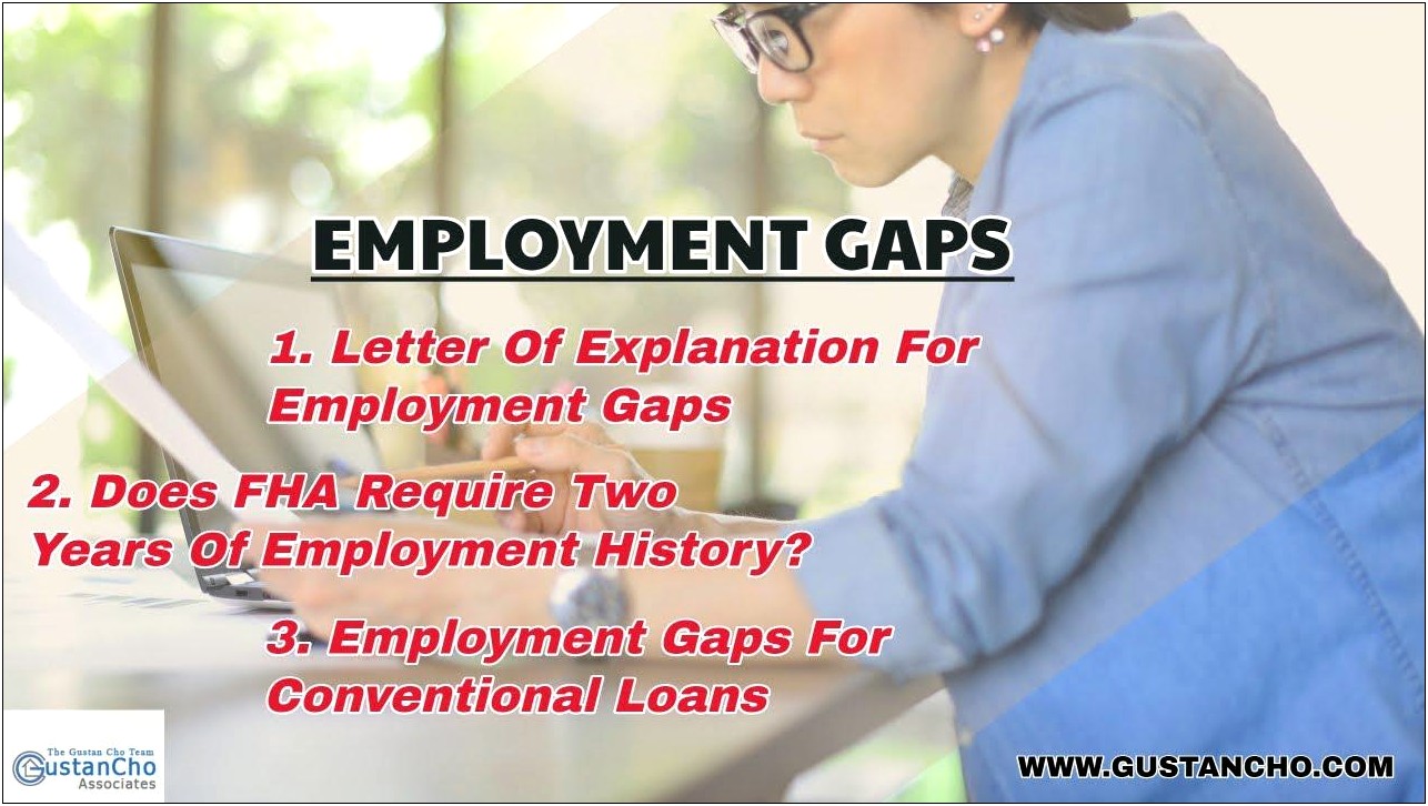 Letter Explaining Gap In Employment Template