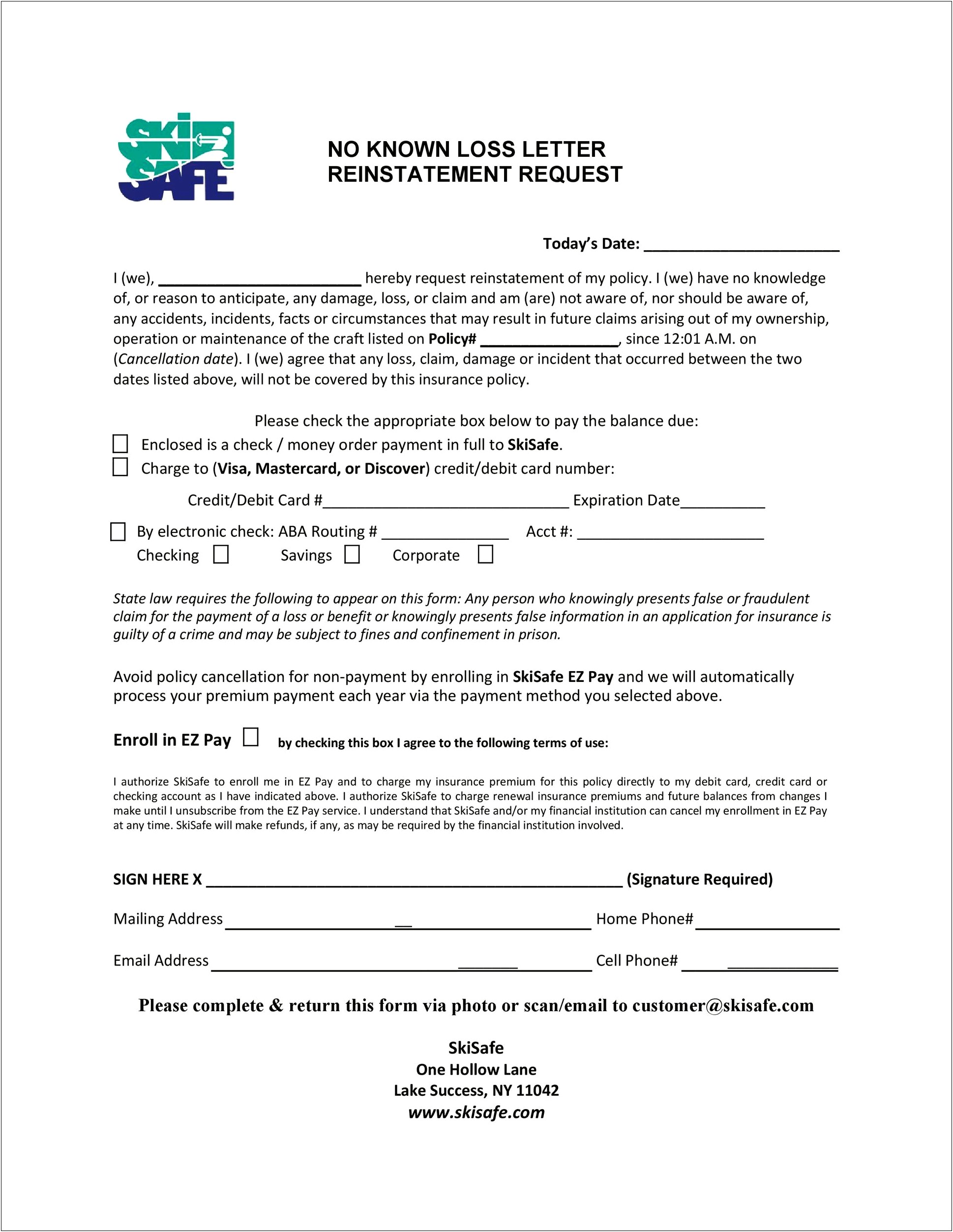 Letter Format Template For Reinstatement Request