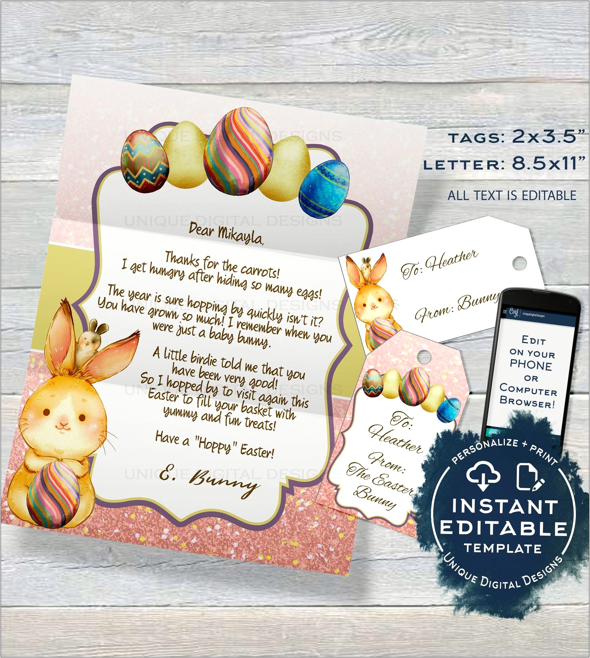 Letter From Easter Bunny Free Template