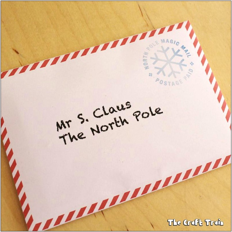 Letter From Santa Letter Template Printable