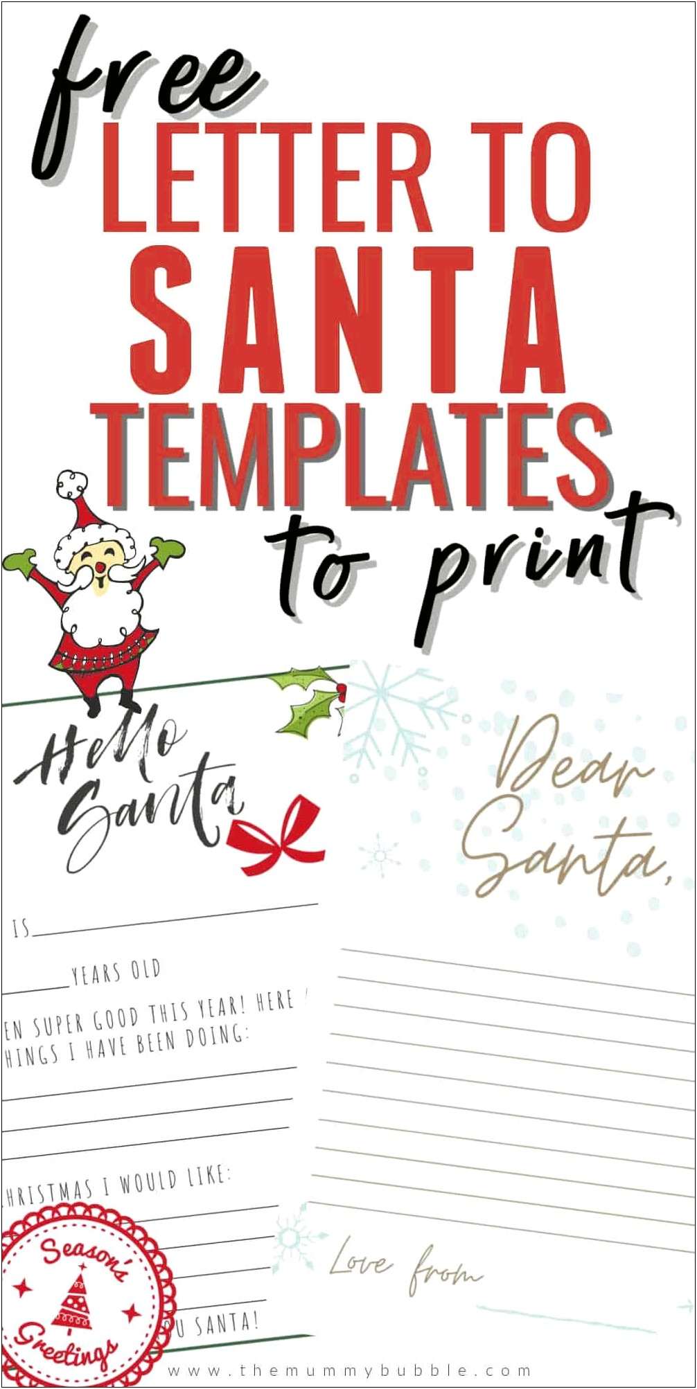 Letter From Santa Template Printable Uk