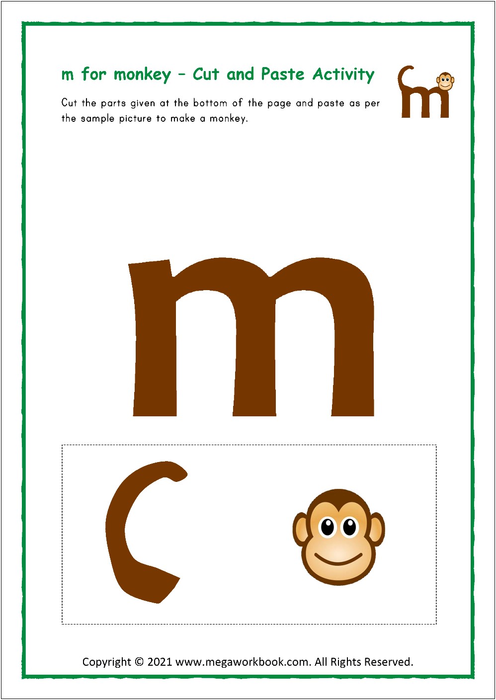 Letter M Template For Preschool Tracing Worksheets