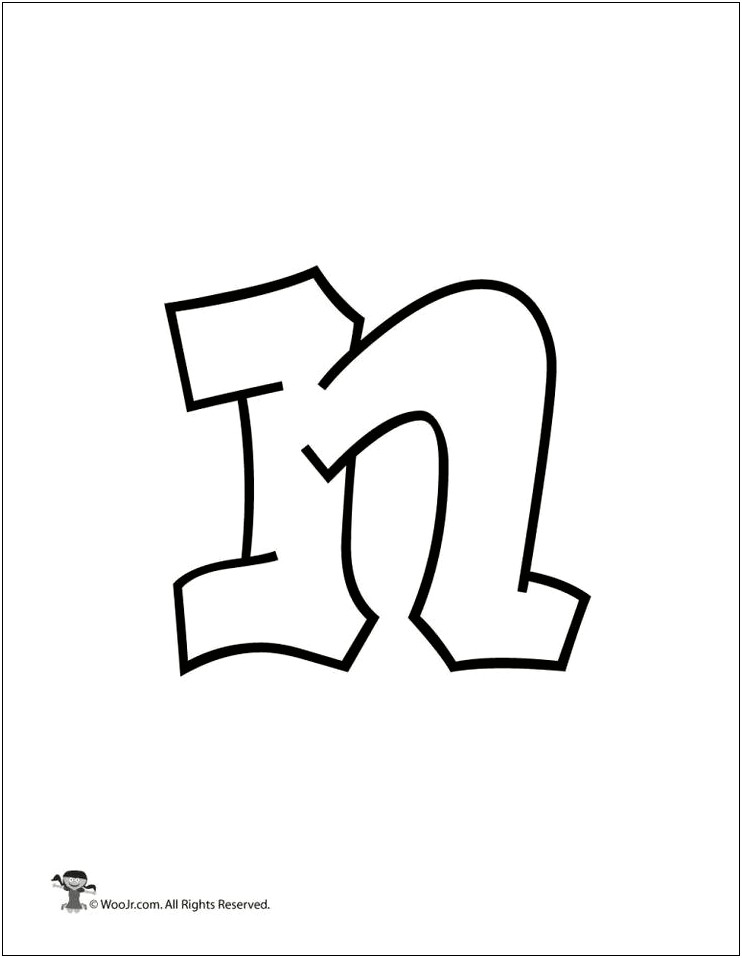 Letter N Template For Craft Junior