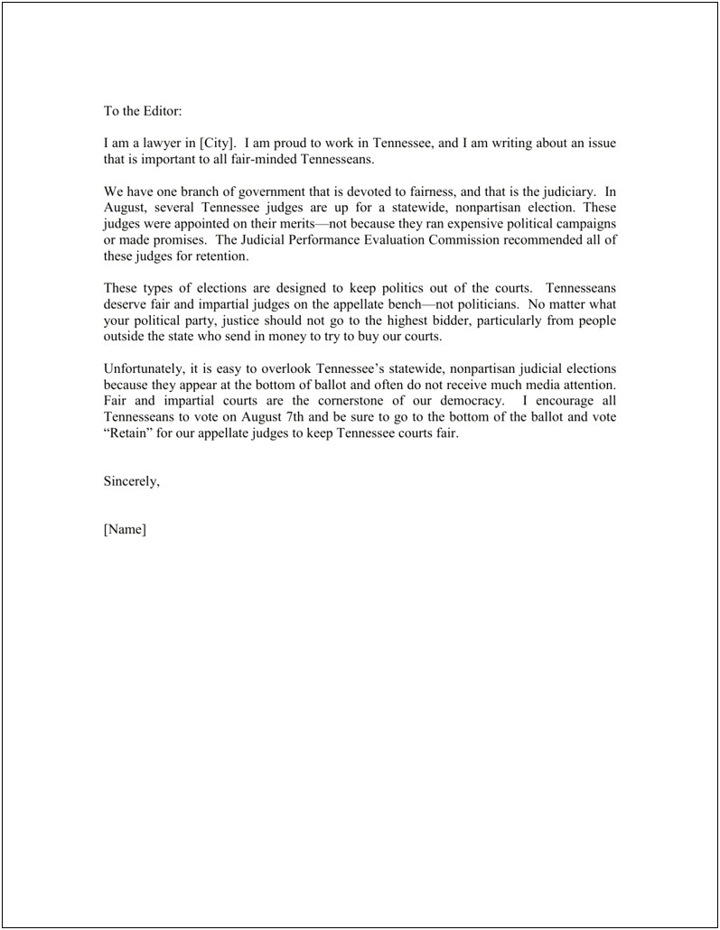 Letter Not To Attend Court Template