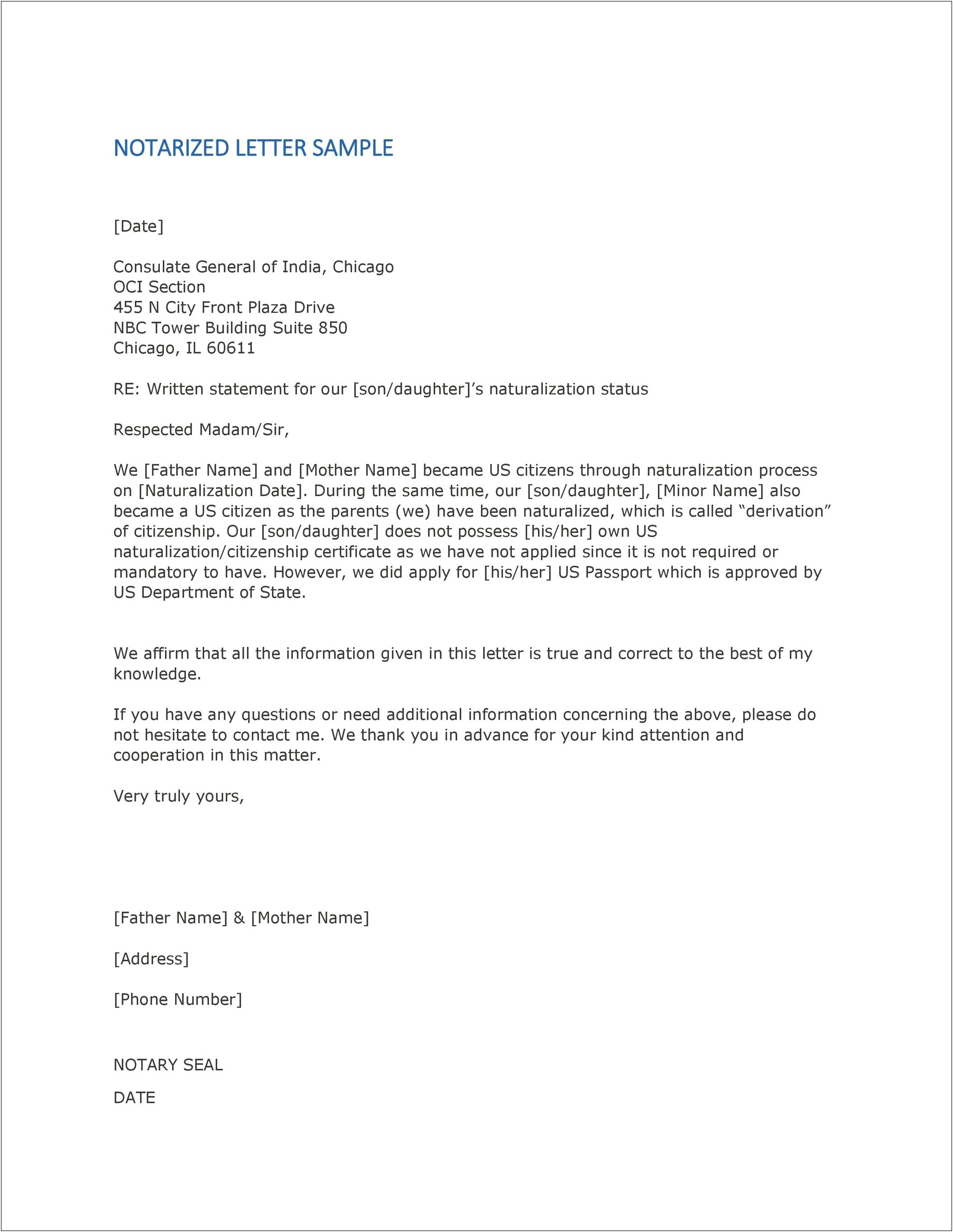 Letter Of Appeal To The Consulate Template