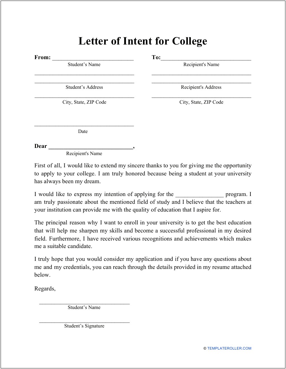 Letter Of Application Template For Education