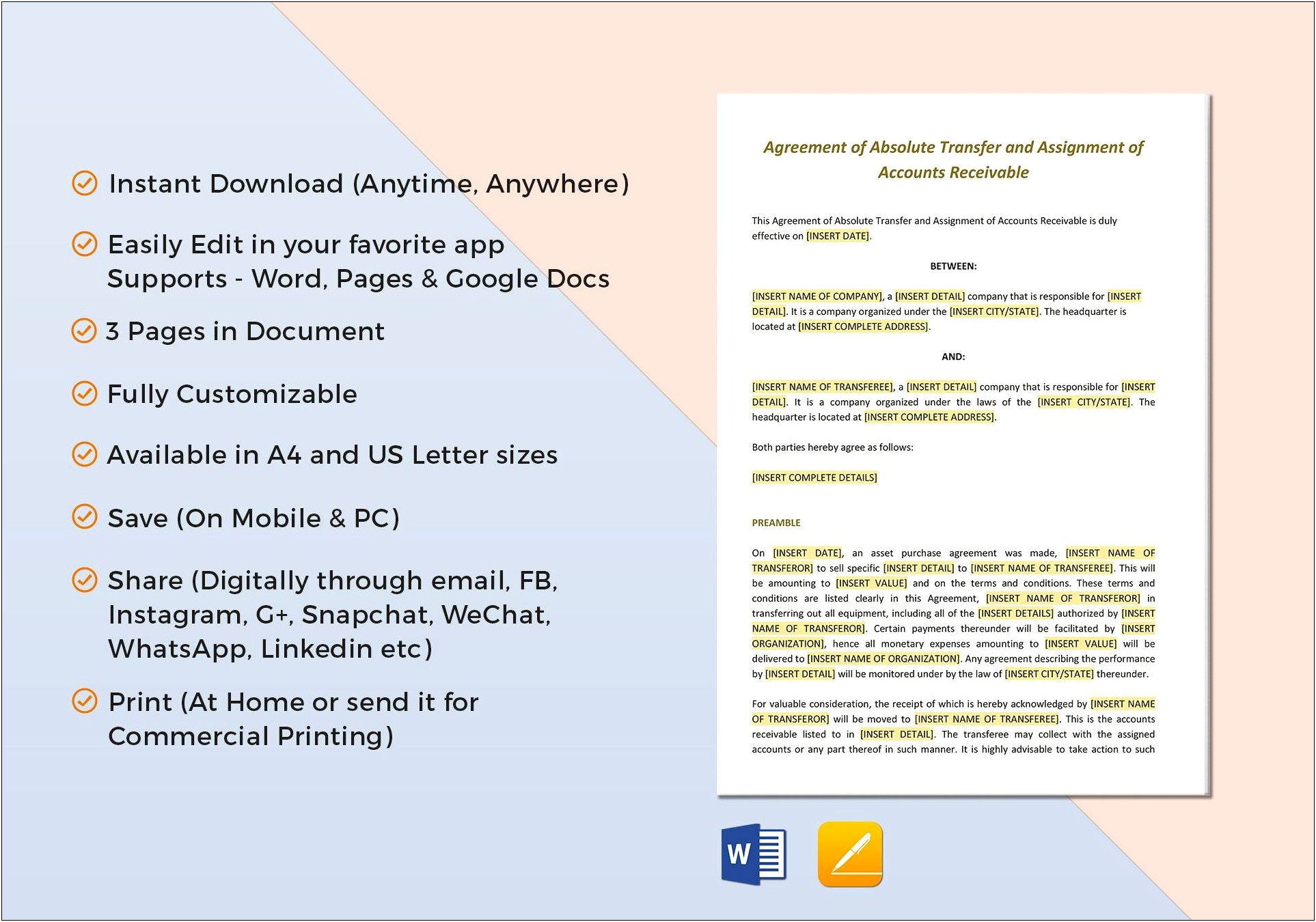 Letter Of Assignment Of Payment Template