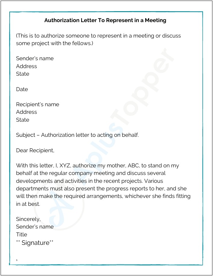 Letter Of Authority Template For Solicitor