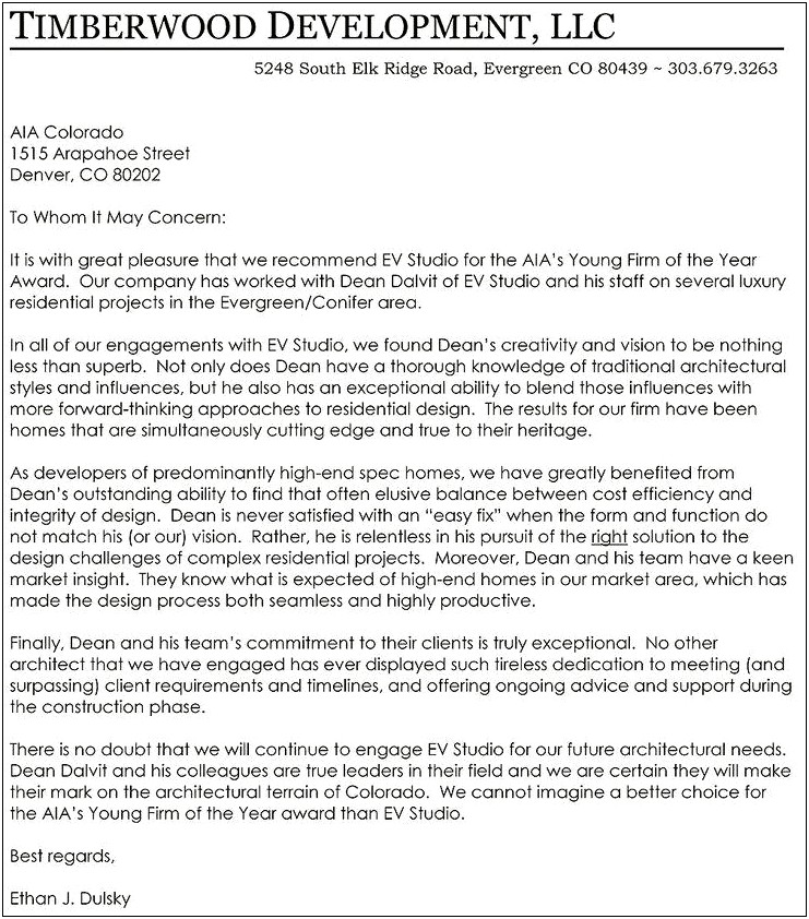 Letter Of Award For Construction Template