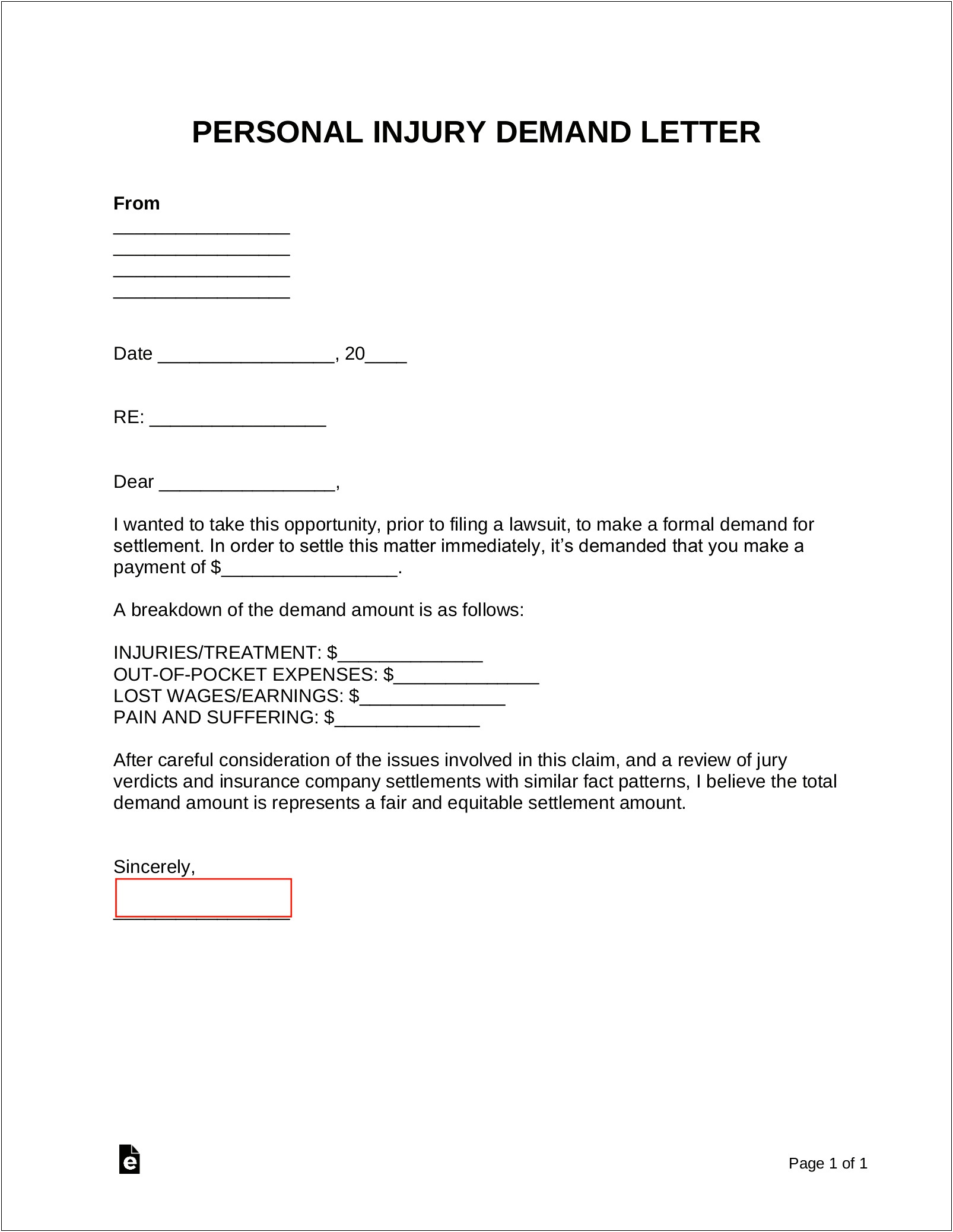 Letter Of Claim Template Personal Injury