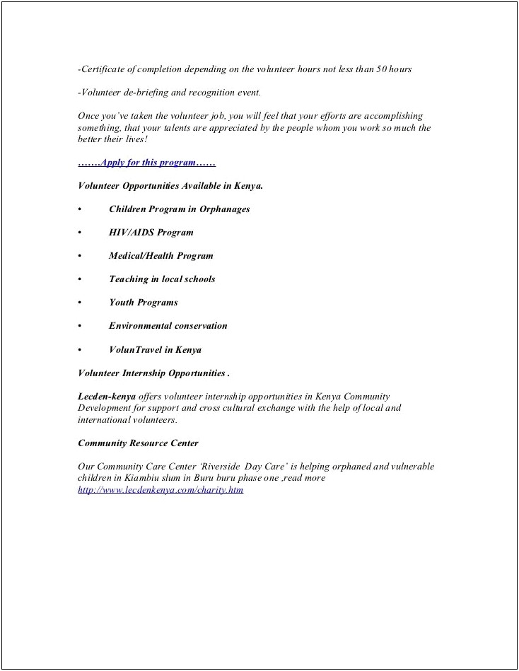 Letter Of Completion Of Community Service Template