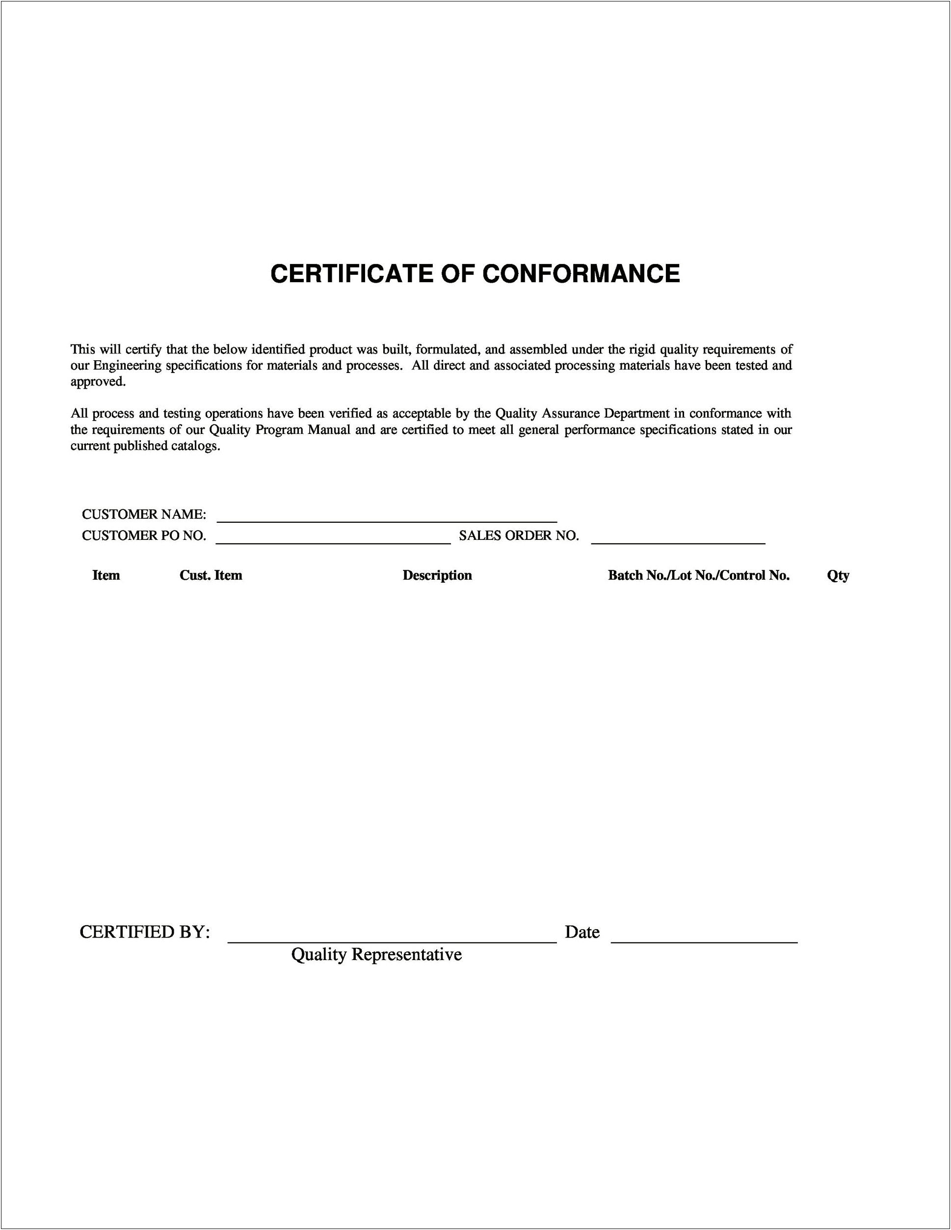 Letter Of Compliance Template Electrical Certificate