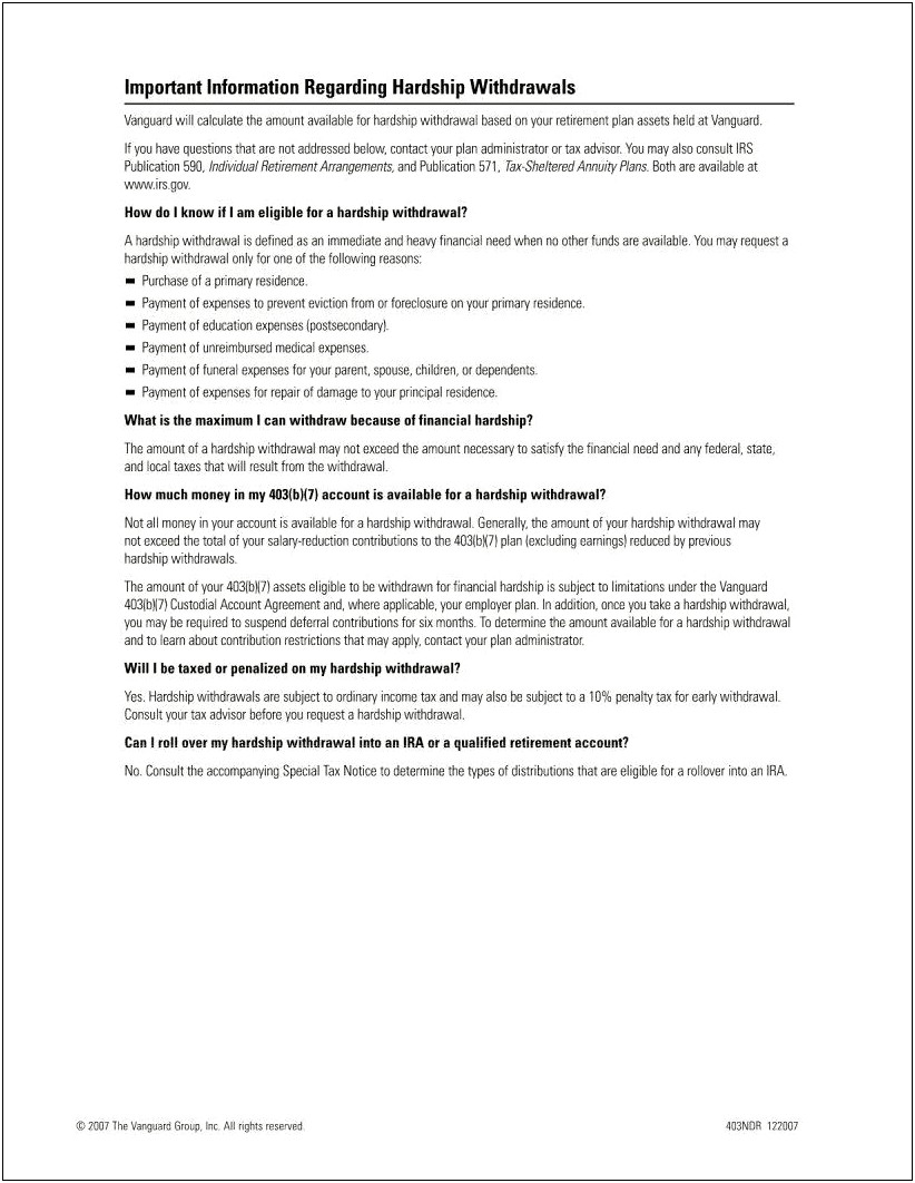 Letter Of Instruction Vanguard 401 Template