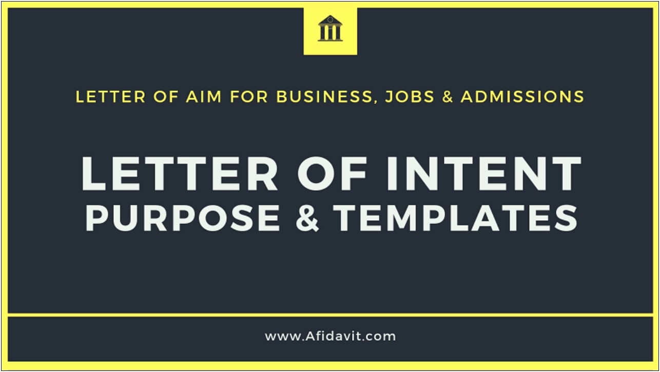 Letter Of Intent For Business Template