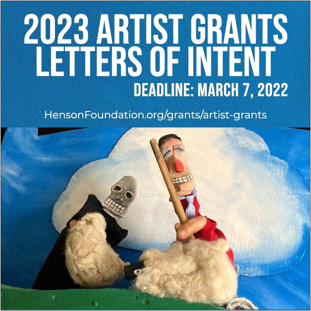 Letter Of Intent For Puppet Grants Template