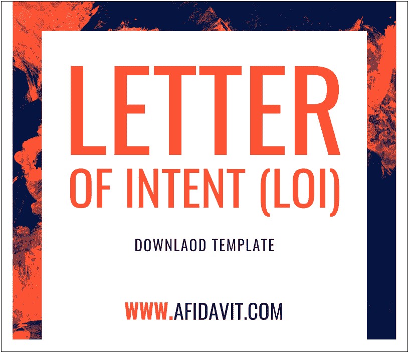 Letter Of Intent Template For Startups