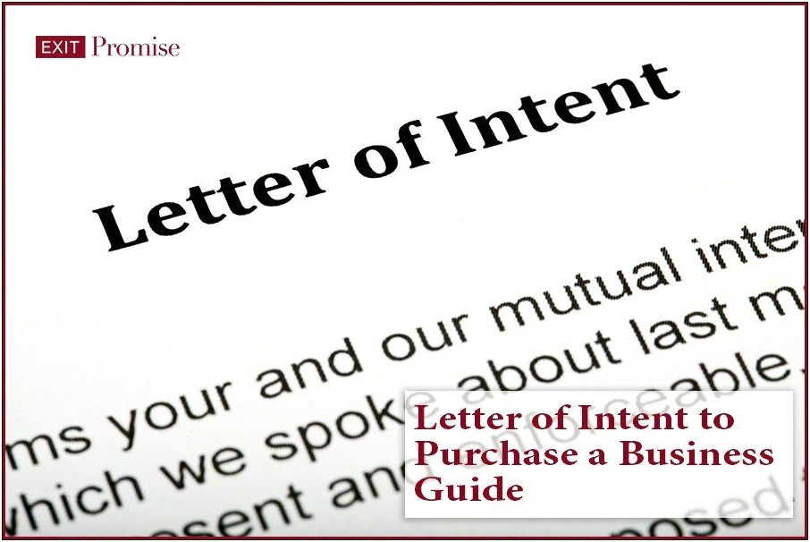 Letter Of Intent Template Stock Purchase