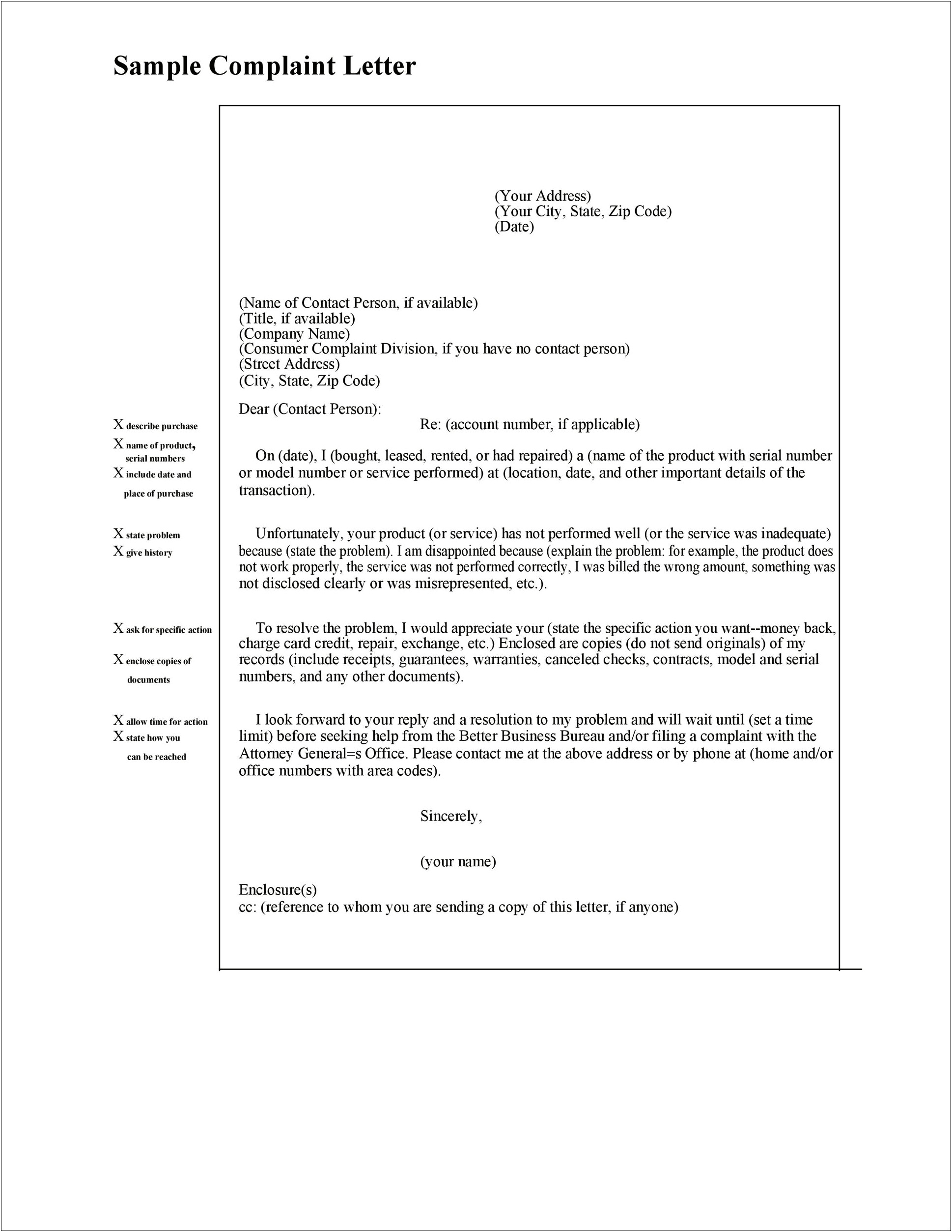 Letter Of Intent To Sue Template Usa