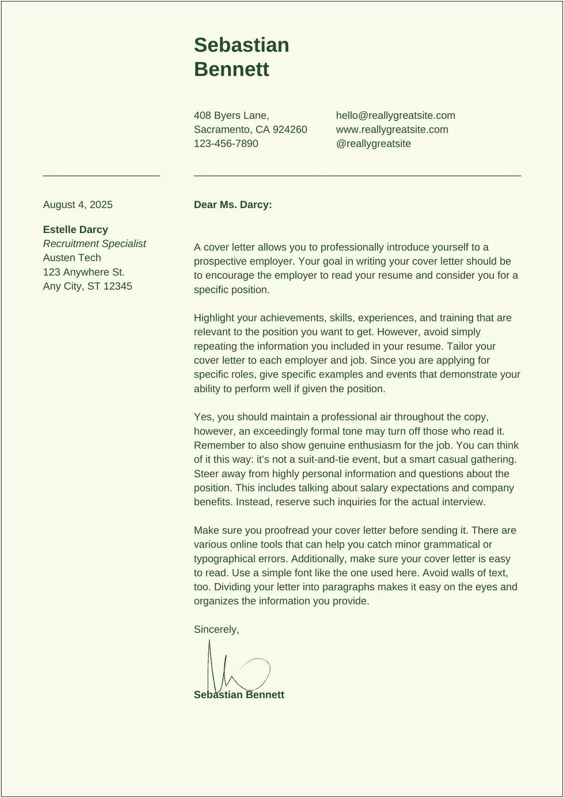 Letter Of Introduction Computer Technician Template