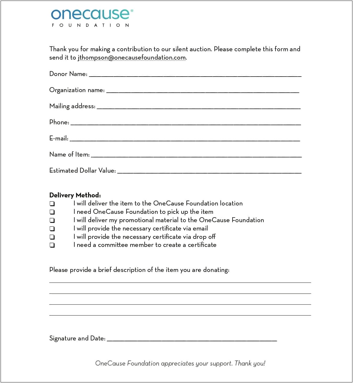 Letter Of Introduction To Donors Template