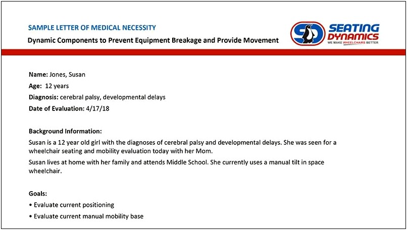 Letter Of Medical Necessity Template For Mattress