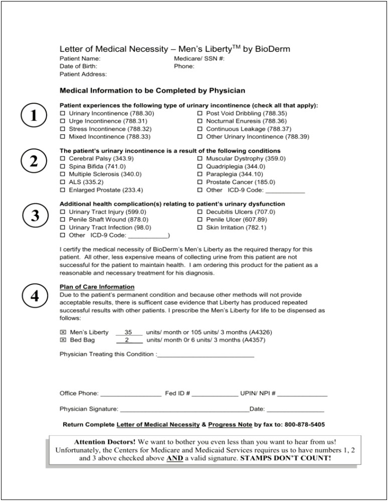 Letter Of Medical Necessity Template For Medicaid