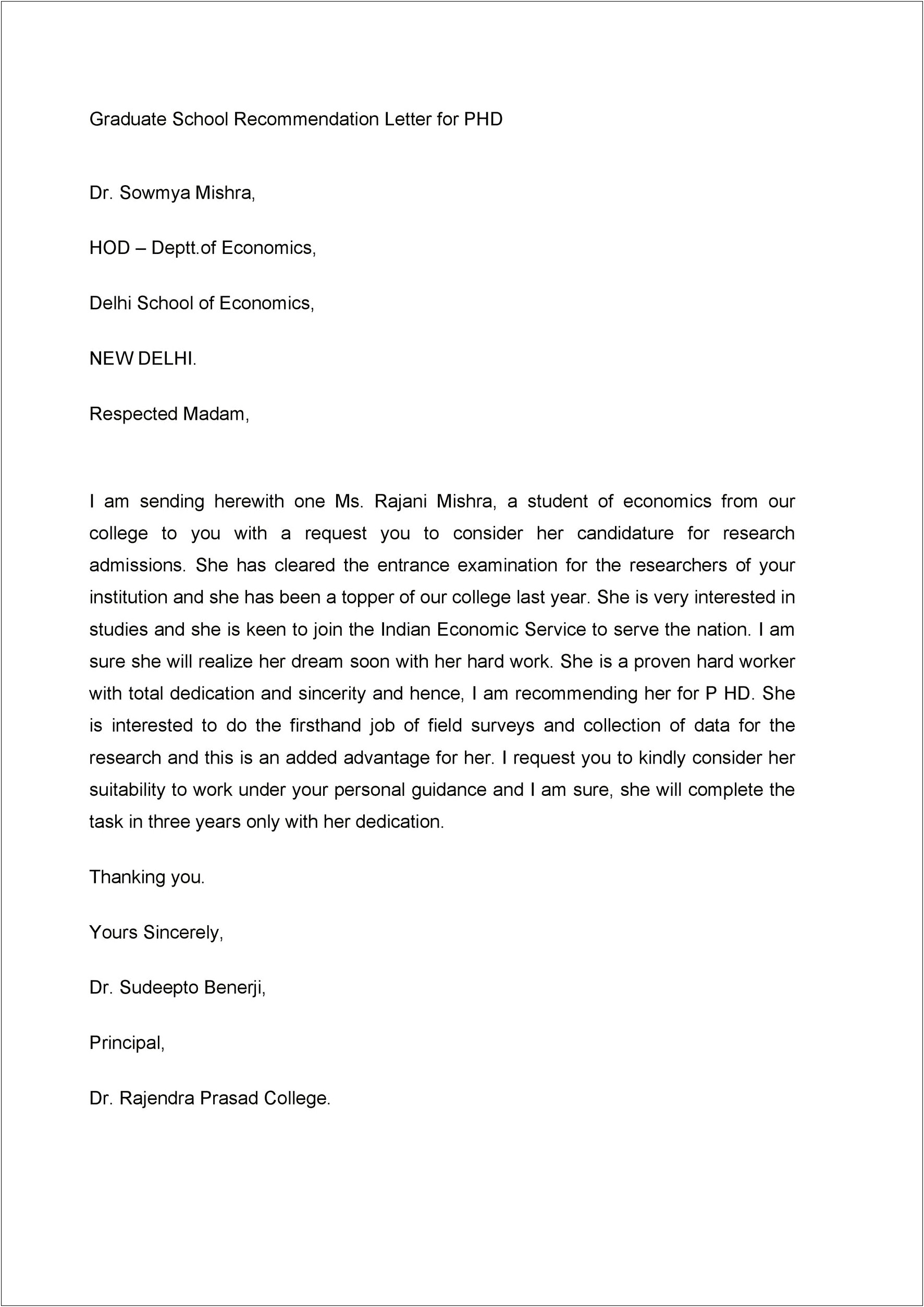 Letter Of Recommendation For Elementary Student Template